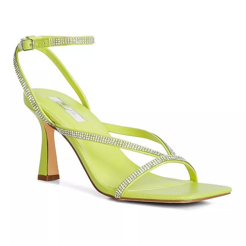 London Rag Crush It Diamante Women's Dress Sandals, Size: 6, Green Product Image