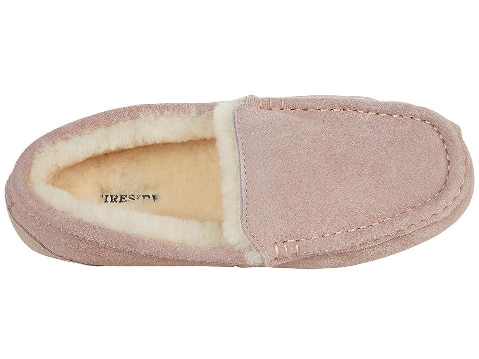 Fireside By Dearfoams Mel Wool-Lined Women's Moccasin Slippers, Size: 9, Dusty Pink Product Image