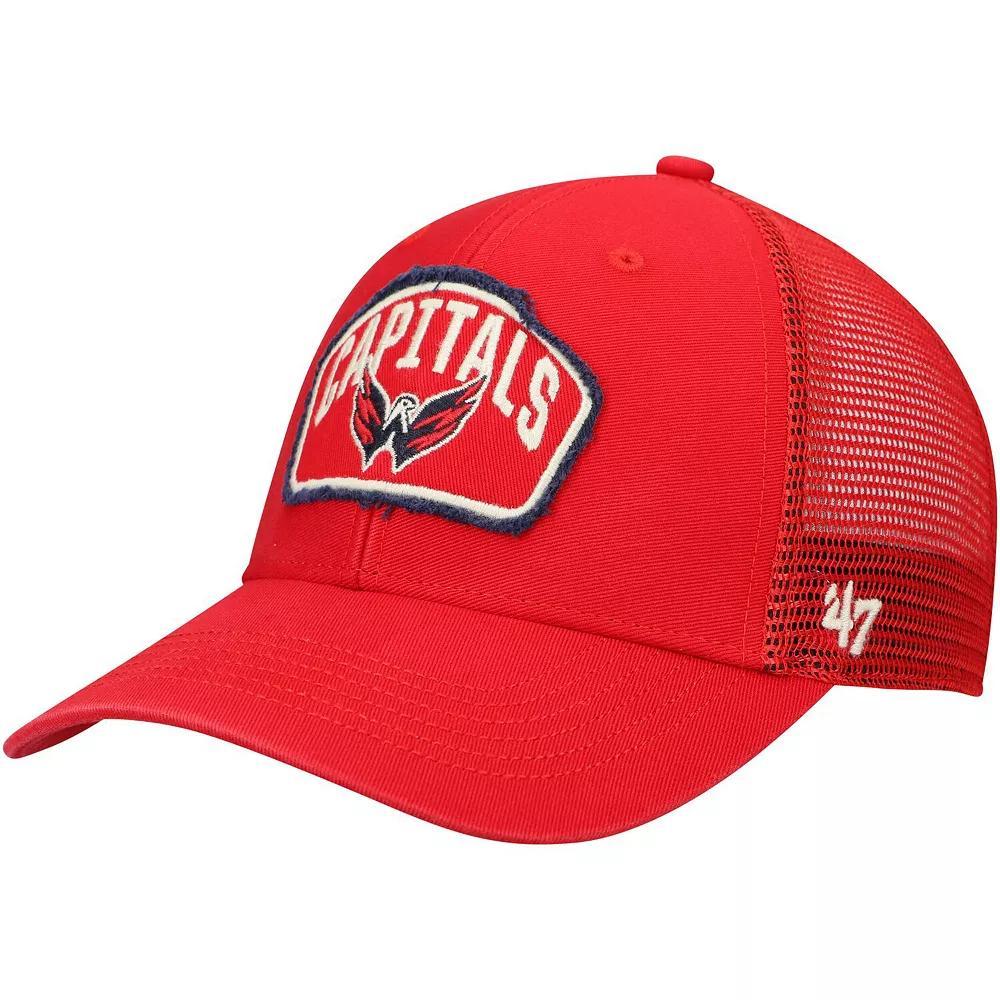 Men's '47 Red Washington Capitals Cledus MVP Trucker Snapback Hat Product Image