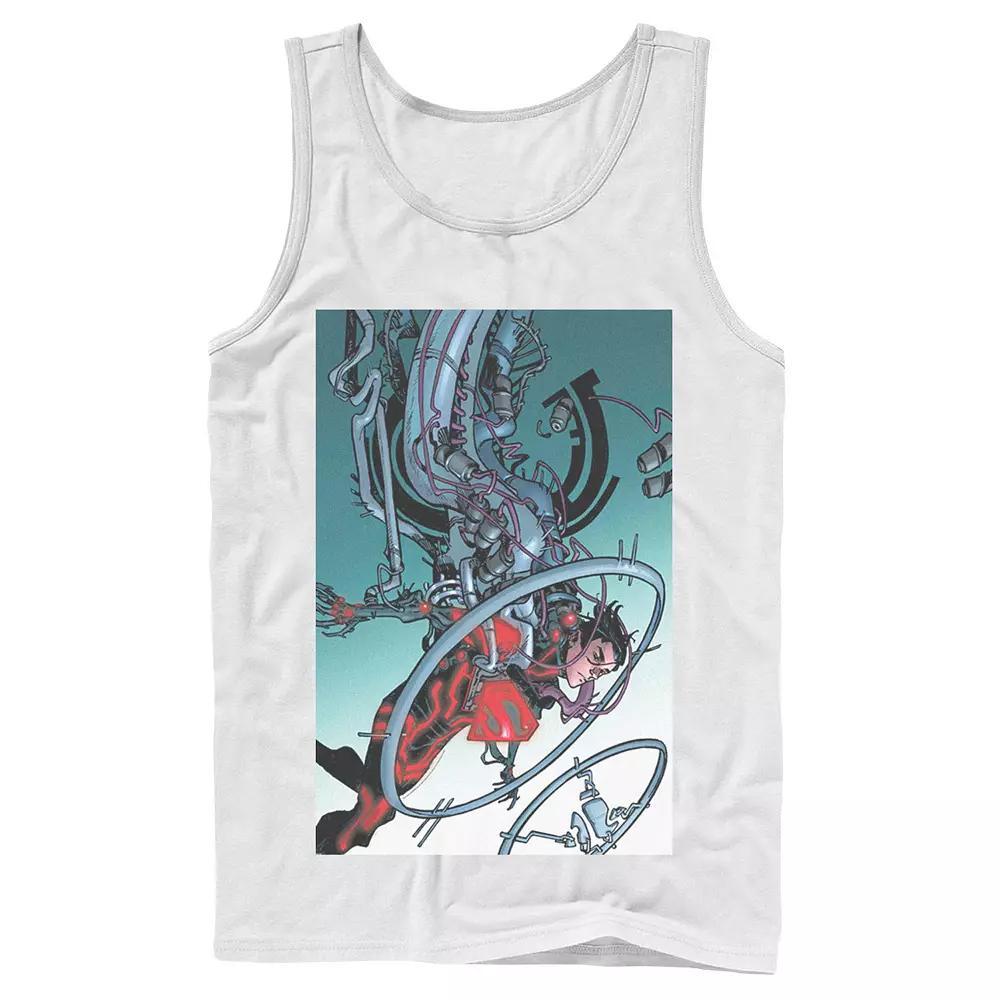 Men's DC Comics Superman Mechanics Comic Poster Tank Top, Size: XL, Black Product Image