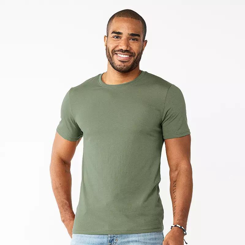 Men's Sonoma Goods For Life® Supersoft Crewneck Tee, Size: Medium, Deep Blue Product Image