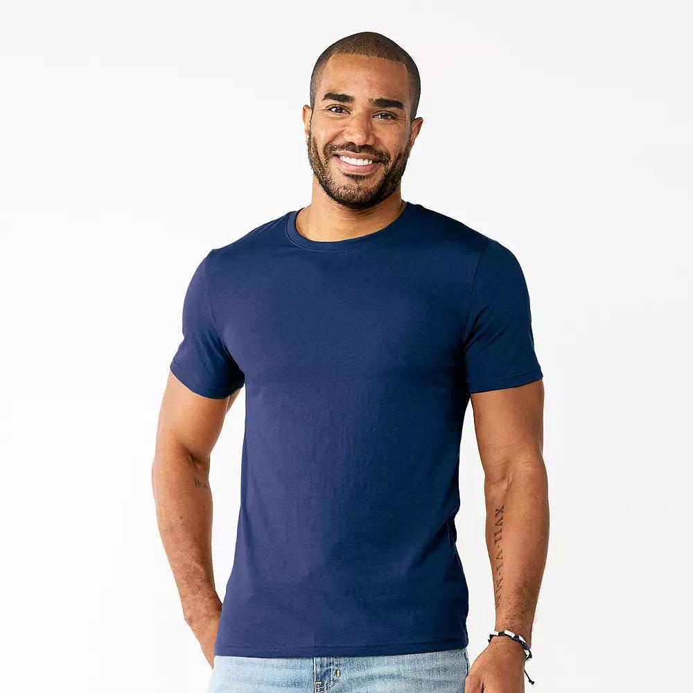 Men's Sonoma Goods For Life® Supersoft Crewneck Tee, Size: Medium, New Black Product Image