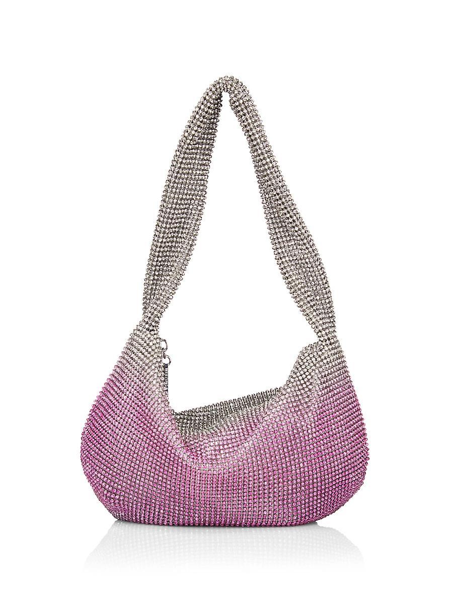Womens Adrienne Ombr Crystal Mesh Hobo Bag Product Image