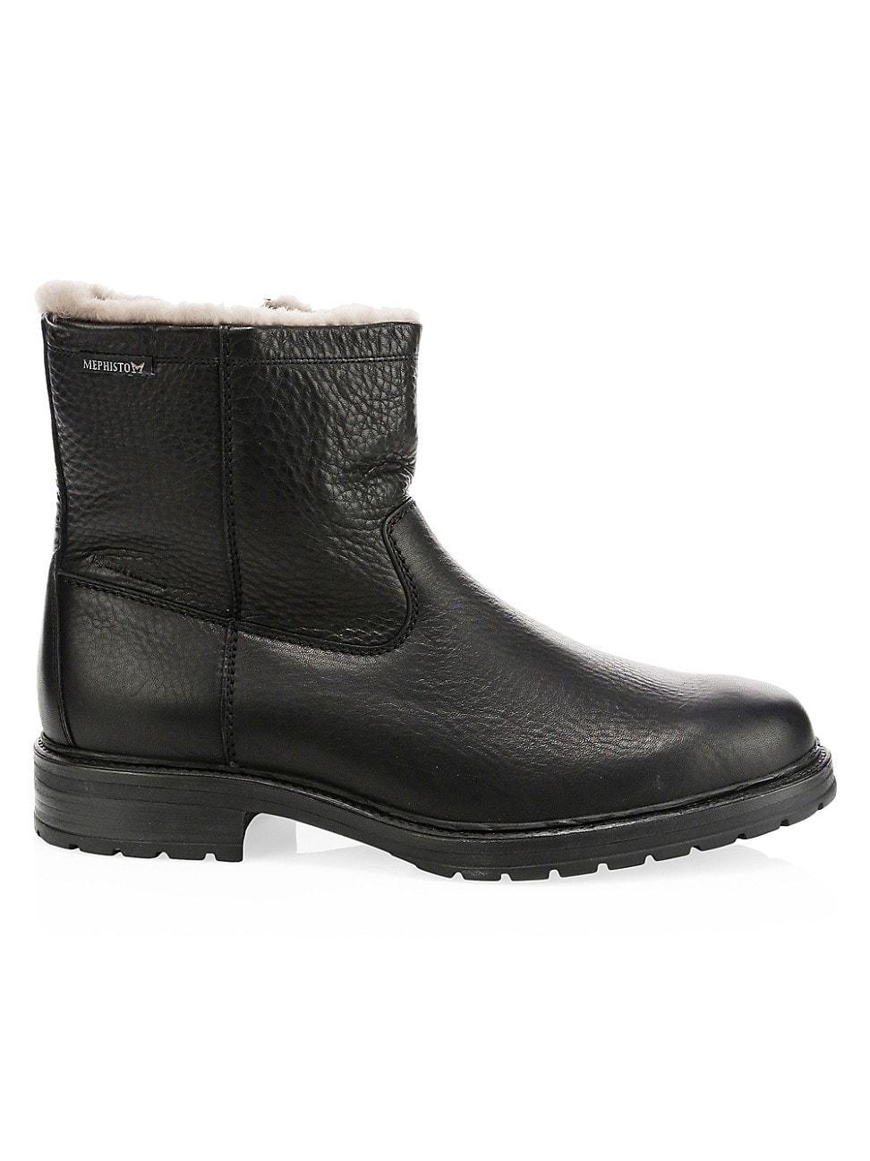 Mens Leonardo Leather & Shearling Boots Product Image