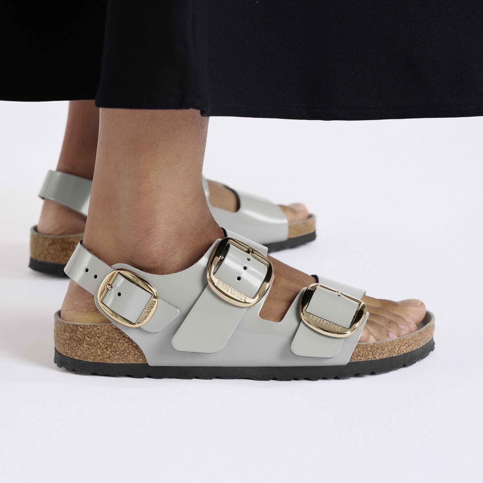 Milano Big Buckle Natural Leather Patent Product Image