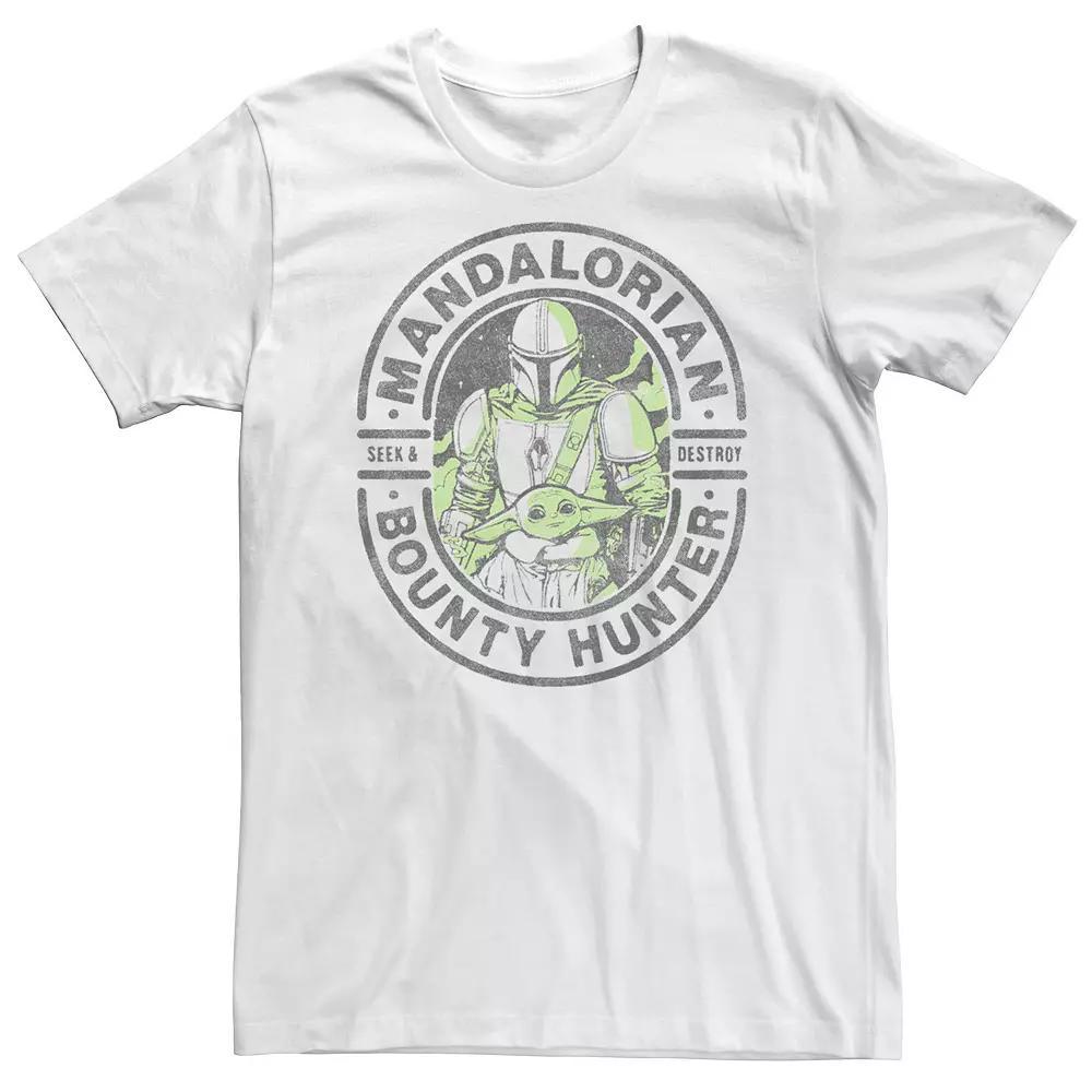 Big & Tall Star Wars The Mandalorian Bounty Hunter Portrait Tee, Men's, Size: 5XL, White Product Image