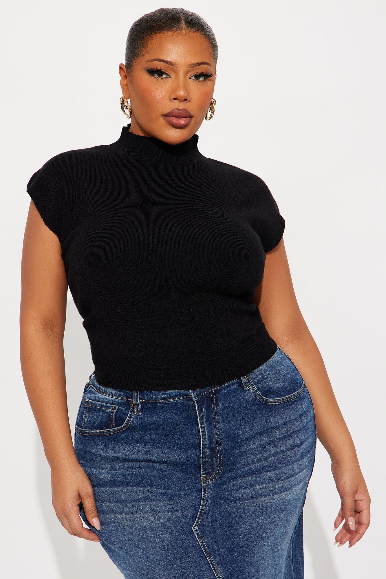 The Florence Vest Top - Black Product Image