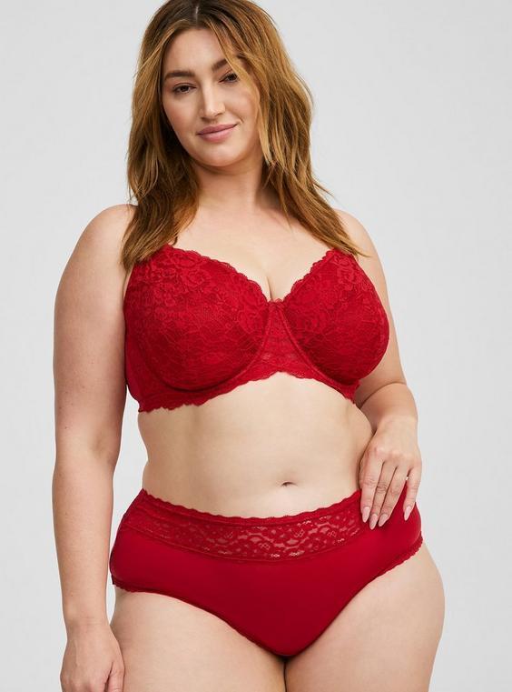 Second Skin Mid-Rise Cheeky Lace Trim Panty Product Image