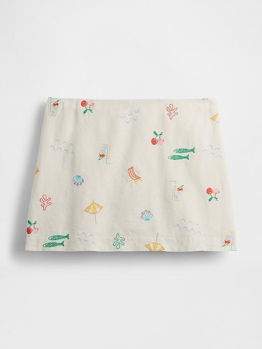 Linen-Blend Mini Skort Product Image