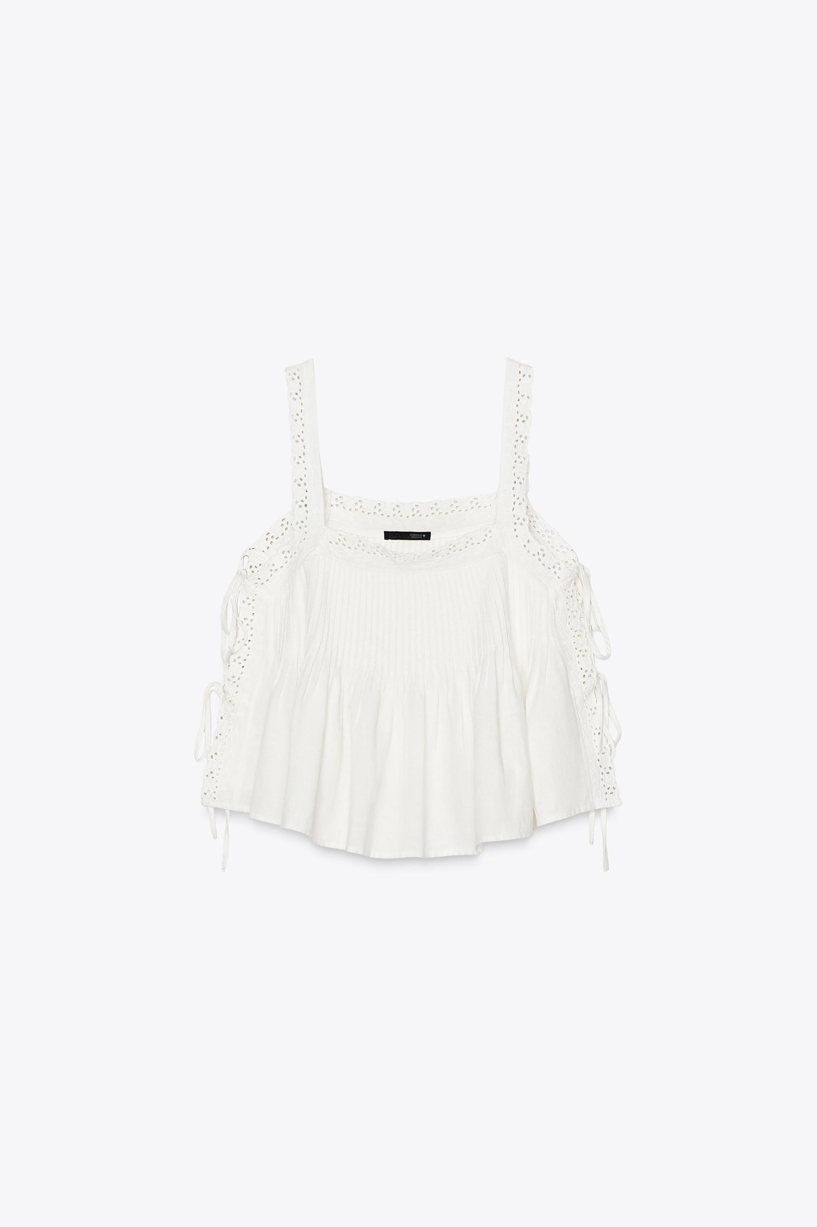 EMBROIDERED TIE TOP Product Image
