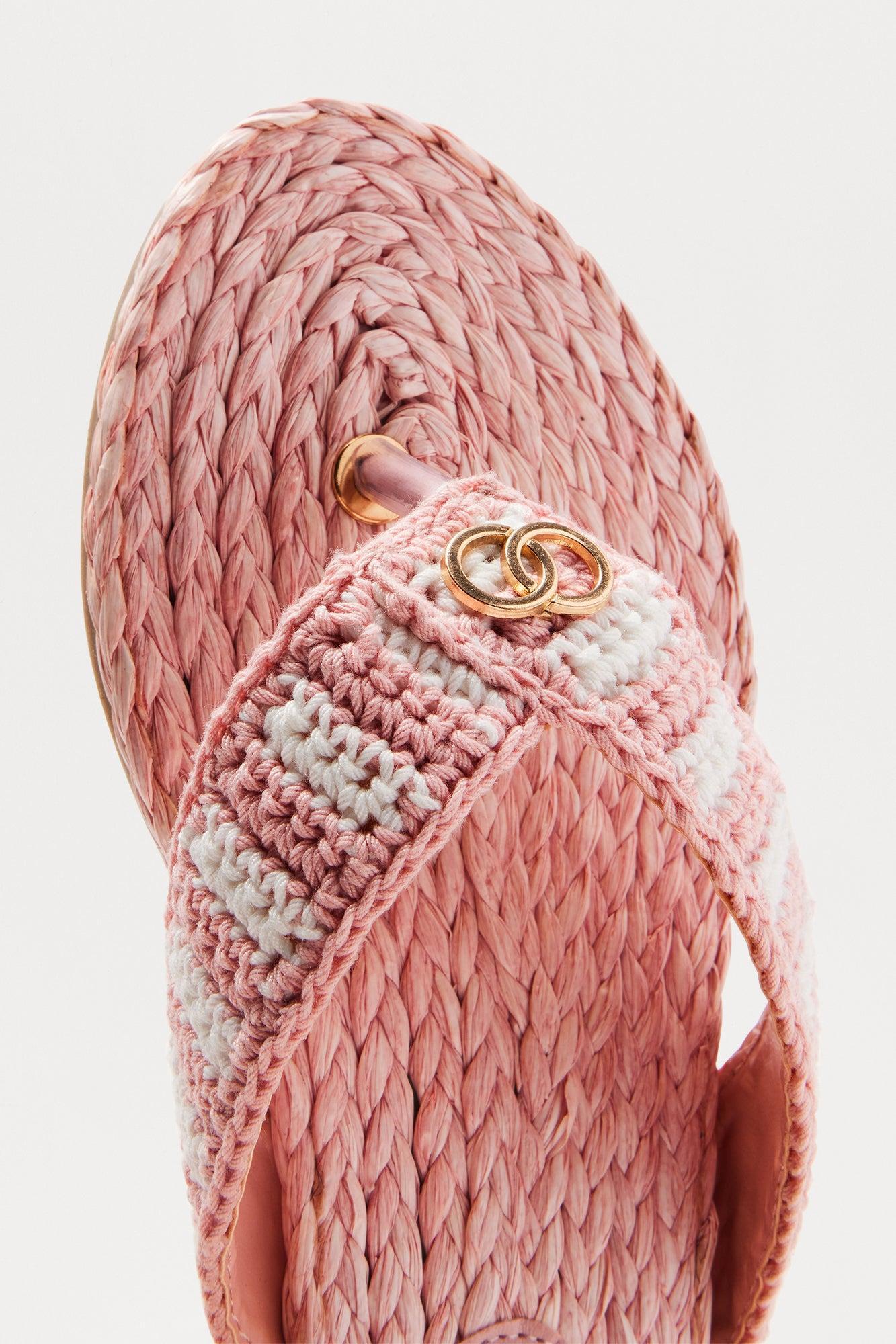 Hawaii Beaches Sandals - White/Pink Product Image