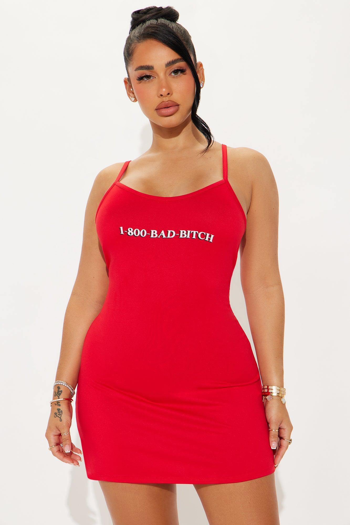 Bad Bitch PJ Robe Set - Red Product Image