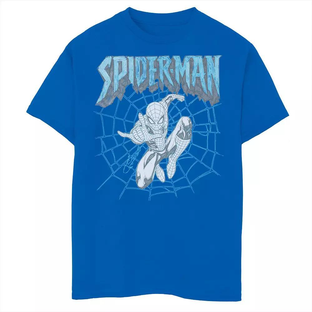 Boys 8-20 Marvel Spider-Man Sketched Logo Graphic Tee, Boy's, Size: XL, Royal Product Image