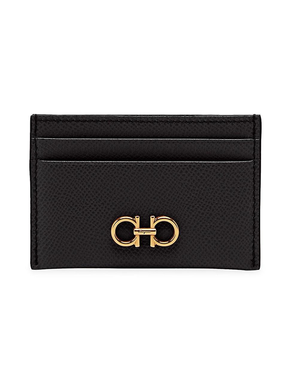 Salvatore Ferragamo Gancini Leather Card Case Product Image