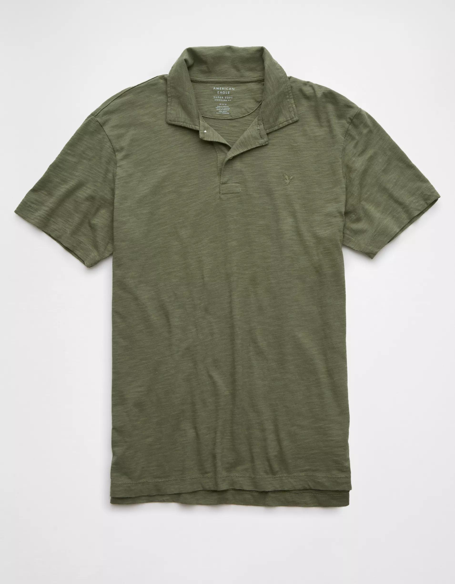 AE Slub Polo Shirt Product Image