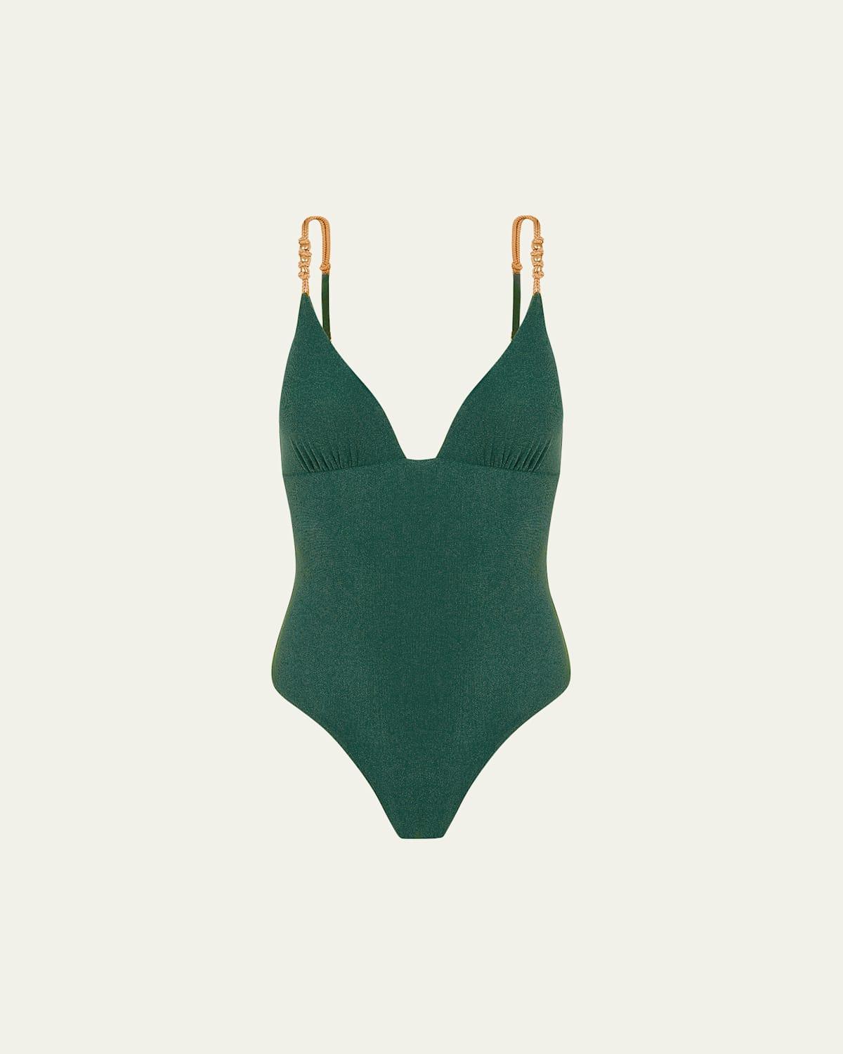Solid Paige Claire Brazilian One-Piece Swimsuit Product Image