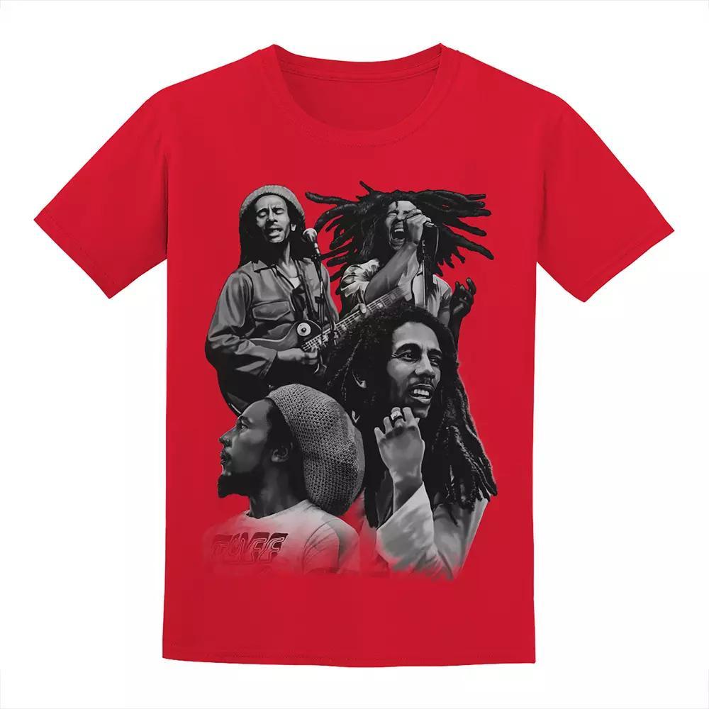 Men's Bob Marley Tee, Size: XL, Red Product Image