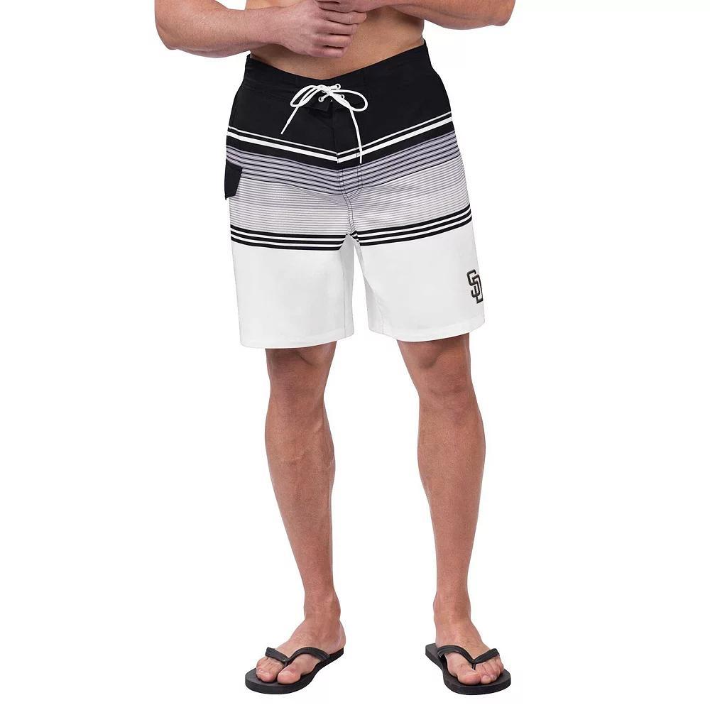 Men's G-III Sports by Carl Banks Black/White San Francisco Giants Jump Shot Volley Board Shorts, Size: 3XL Product Image