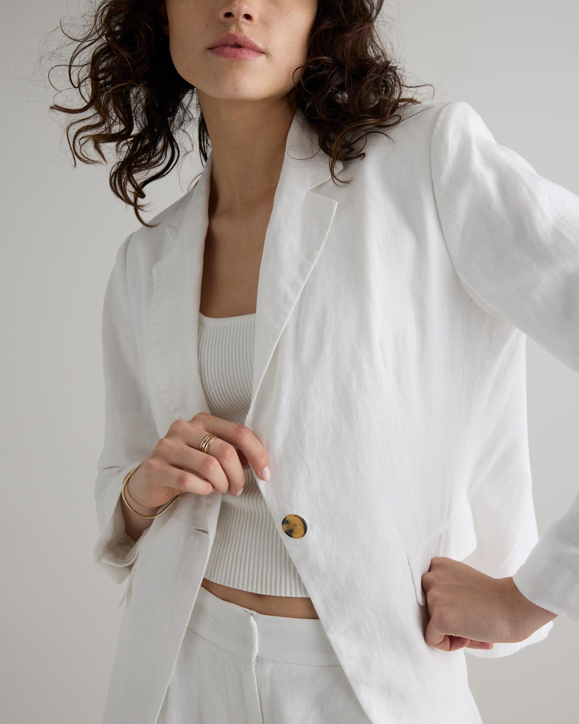 Quince | Women's 100% European Linen Structured Blazer Product Image