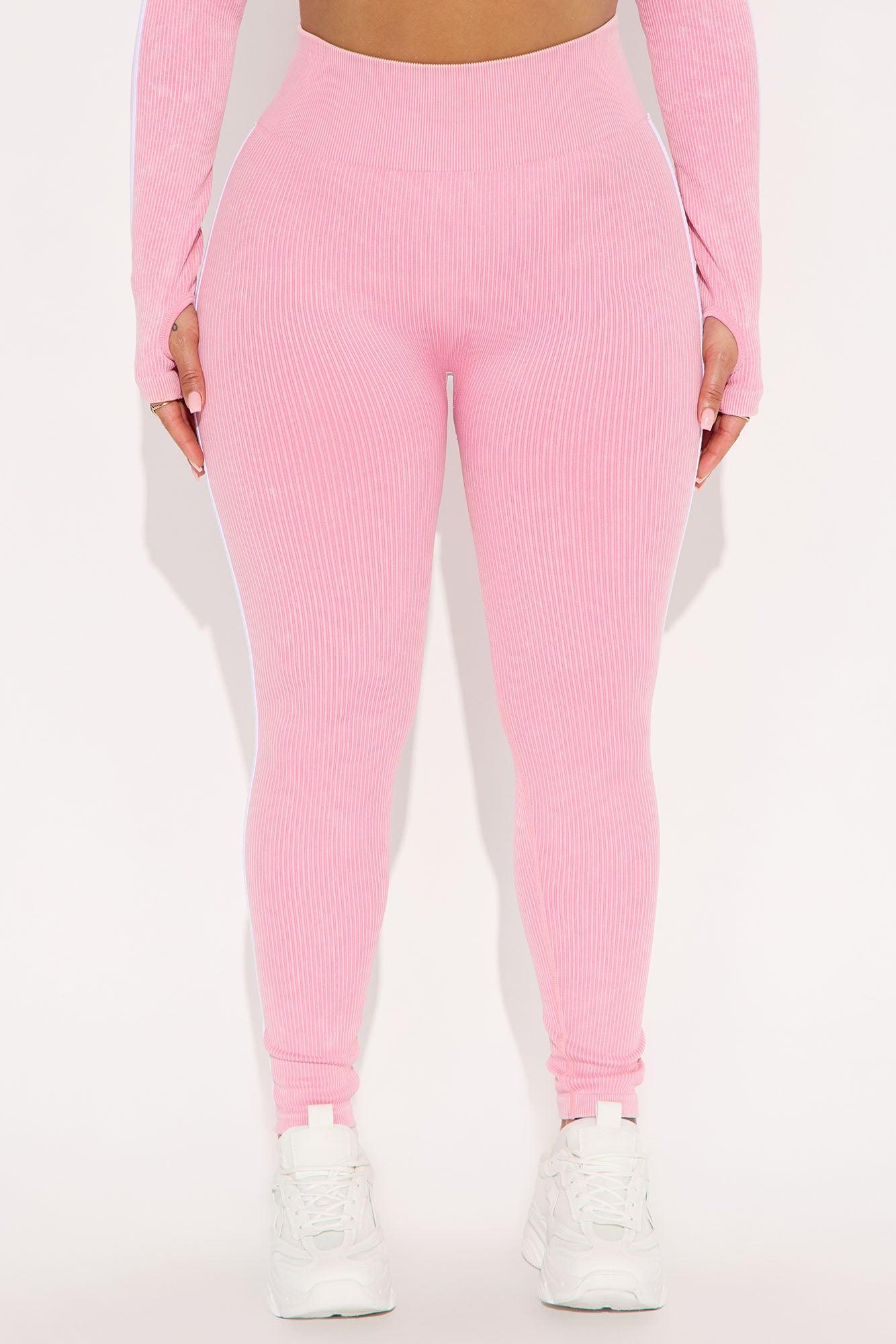 Court Social Seamless Ribbed Active Legging - Bubblegum Pink Product Image