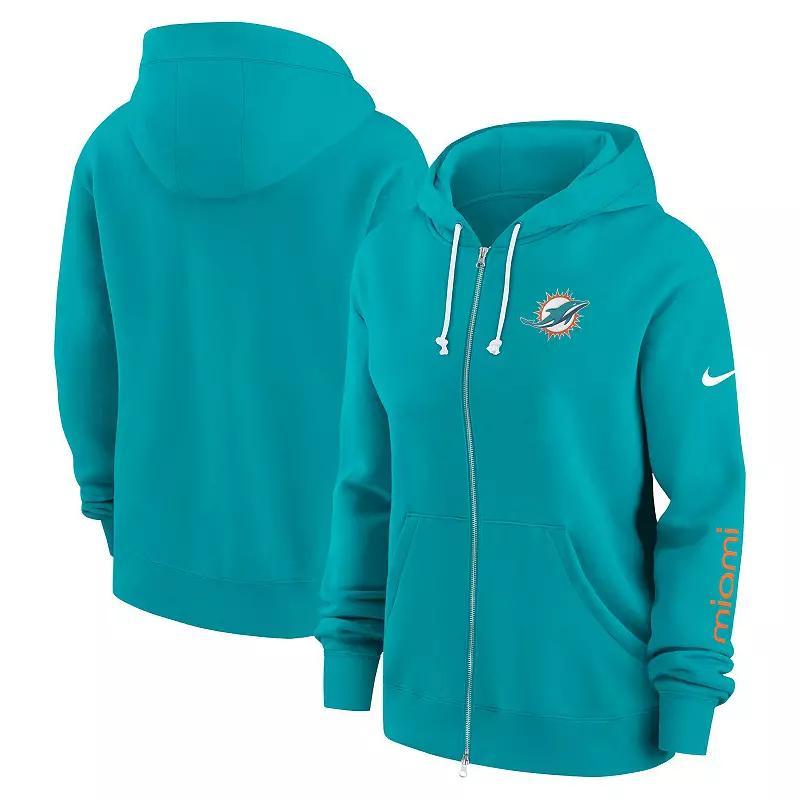 Women's Nike Midnight Green Philadelphia Eagles Phoenix Hoodie Full-Zip Sweatshirt, Size: XL Product Image