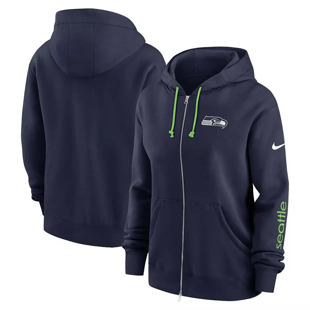 Women's Nike Midnight Green Philadelphia Eagles Phoenix Hoodie Full-Zip Sweatshirt, Size: XL Product Image