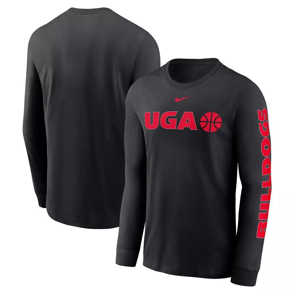Men's Nike  Black Georgia Bulldogs Basketball Icon Two-Hit Long Sleeve T-Shirt, Size: XL Product Image