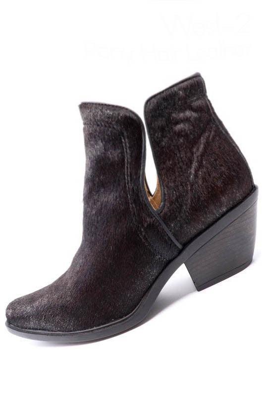 Western Cut Out Animal Hair Booties Product Image