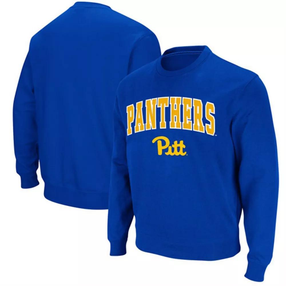 Men's Colosseum Royal Pitt Panthers Arch & Logo Sweatshirt, Size: Large, Blue Product Image