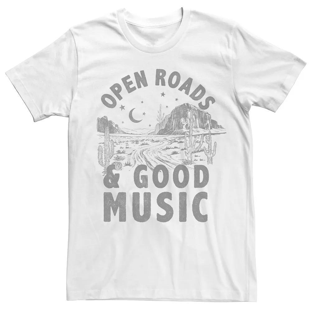 Men's Open Roads Good Music Graphic Tee, Size: Small, White Product Image
