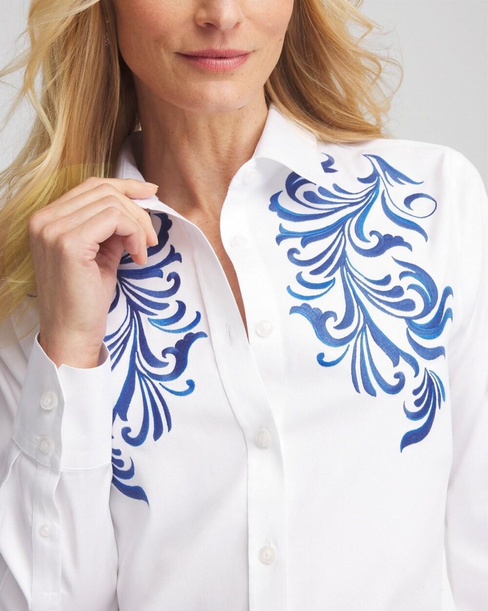 No Iron™ Wildflower Embroidered Shirt Product Image