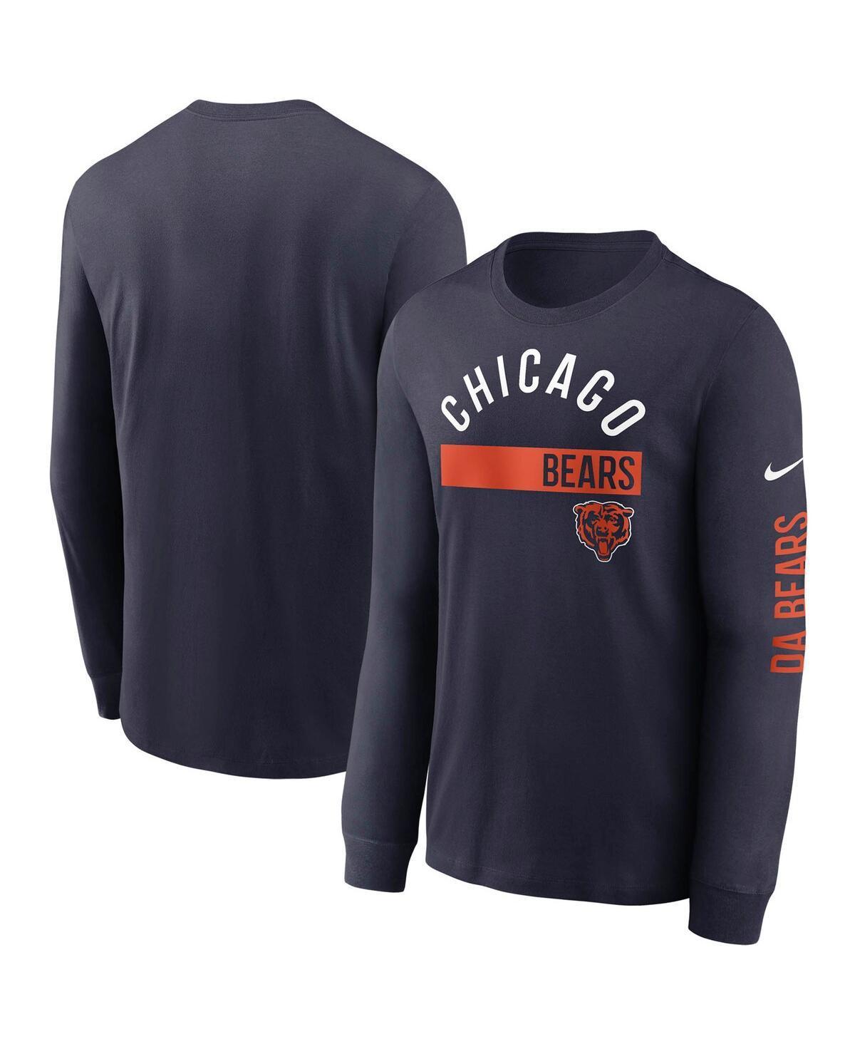 Mens Nike College Seattle Seahawks Fan Gear Color Bar Long Sleeve T-Shirt Blue Product Image