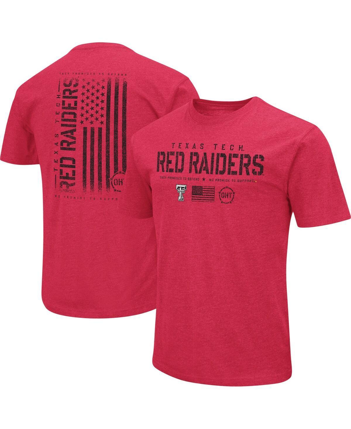 Men's Colosseum Red Texas Tech Red Raiders OHT Military Appreciation Flag 2.0 T-Shirt, Size: XL Product Image