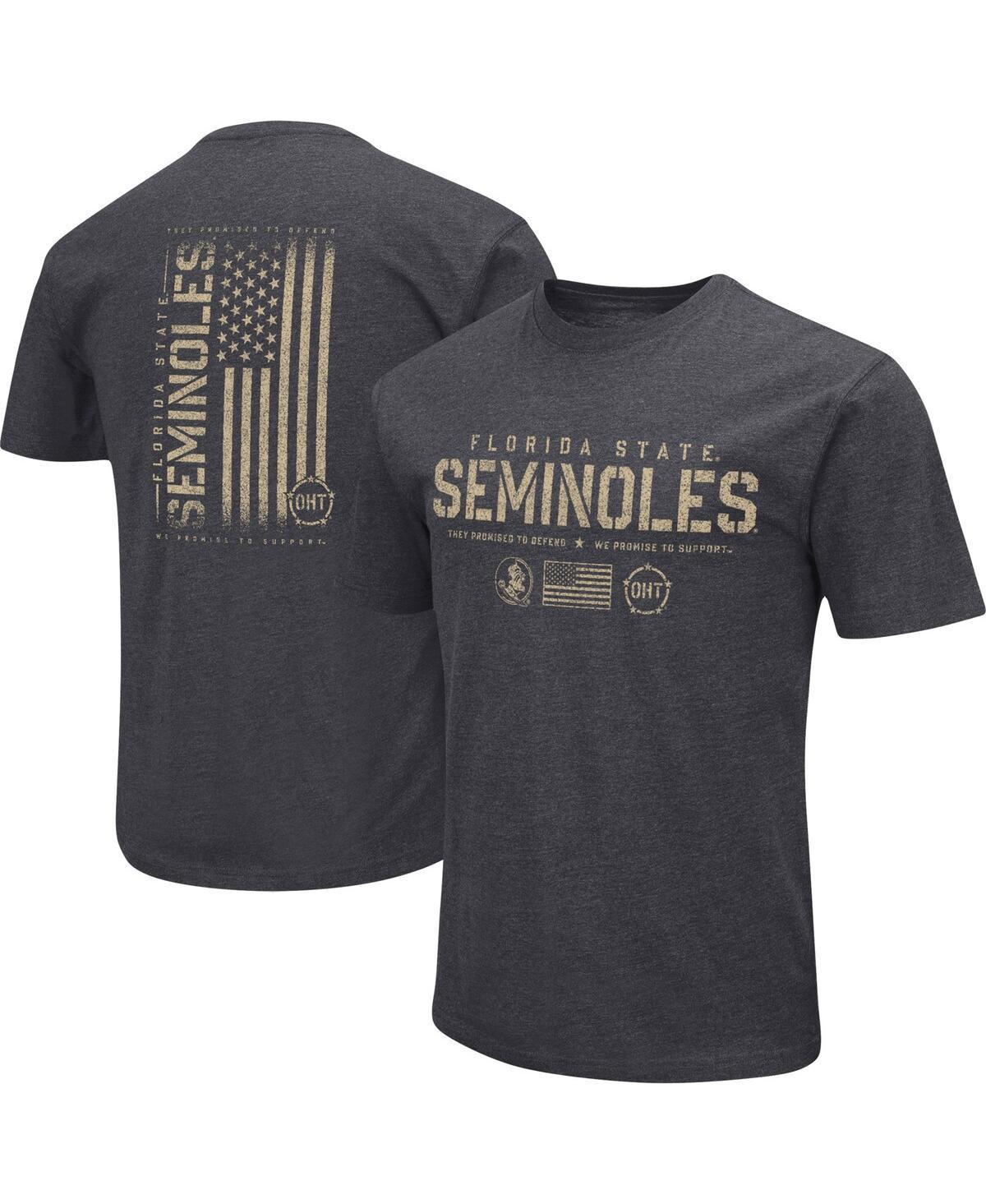Men's Colosseum Heather Crimson Alabama Crimson Tide OHT Military Appreciation Flag 2.0 T-Shirt, Size: 2XL, Red Product Image