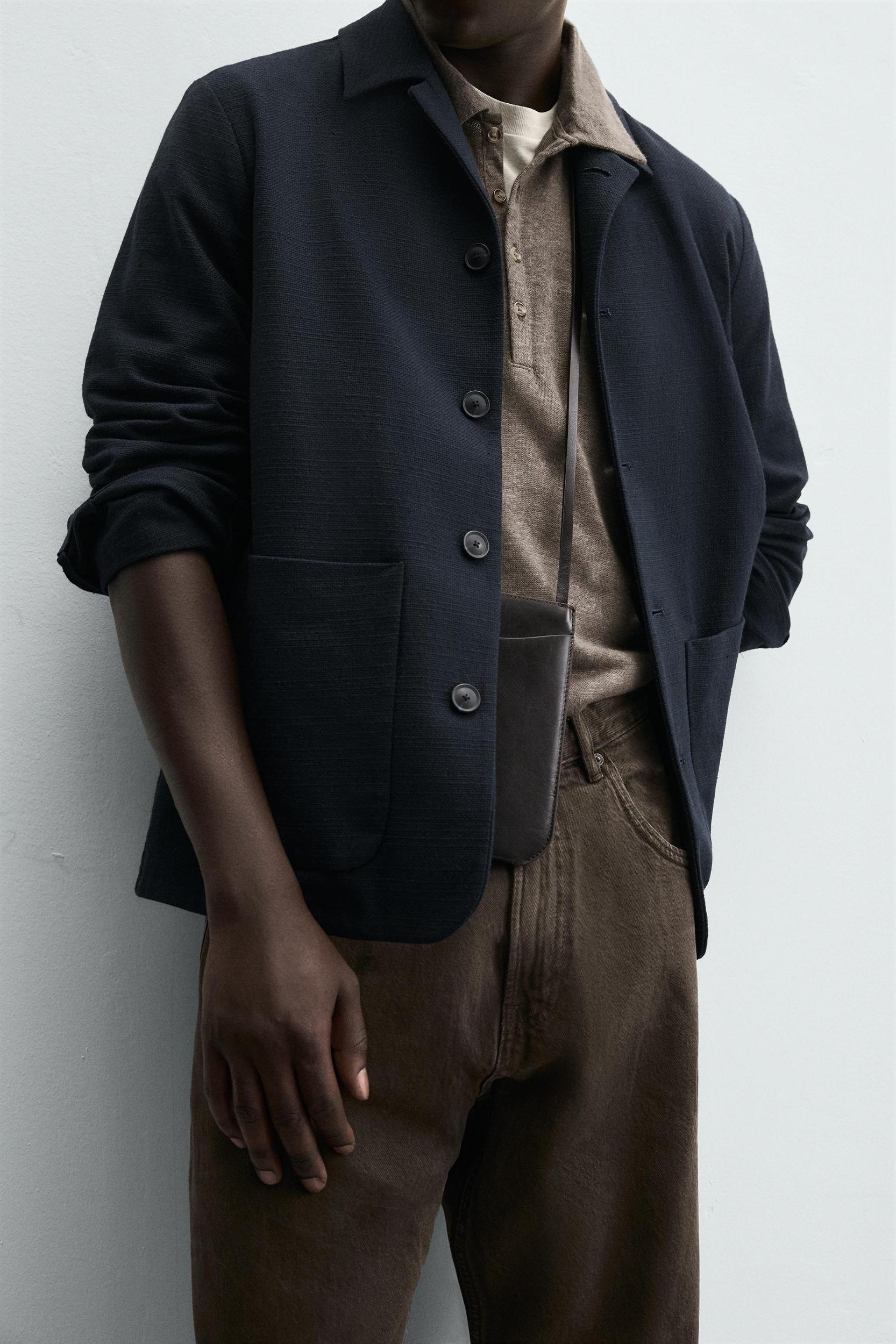 TEXTURED REGULAR FIT OVERSHIRT Product Image