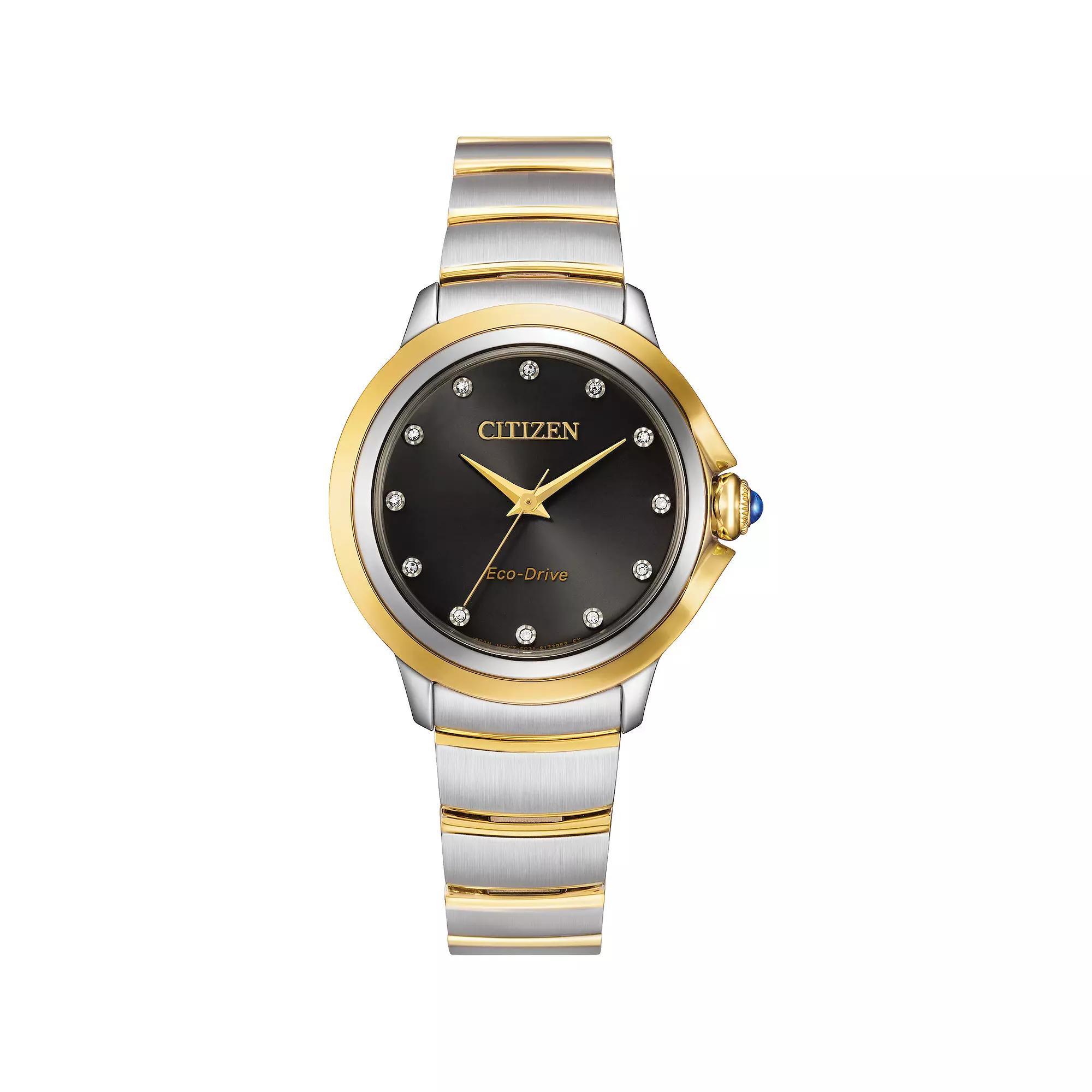 Citizen Eco-Drive Womens Ceci Gold-Tone Stainless Steel Bracelet Watch - EM0952-55A Product Image