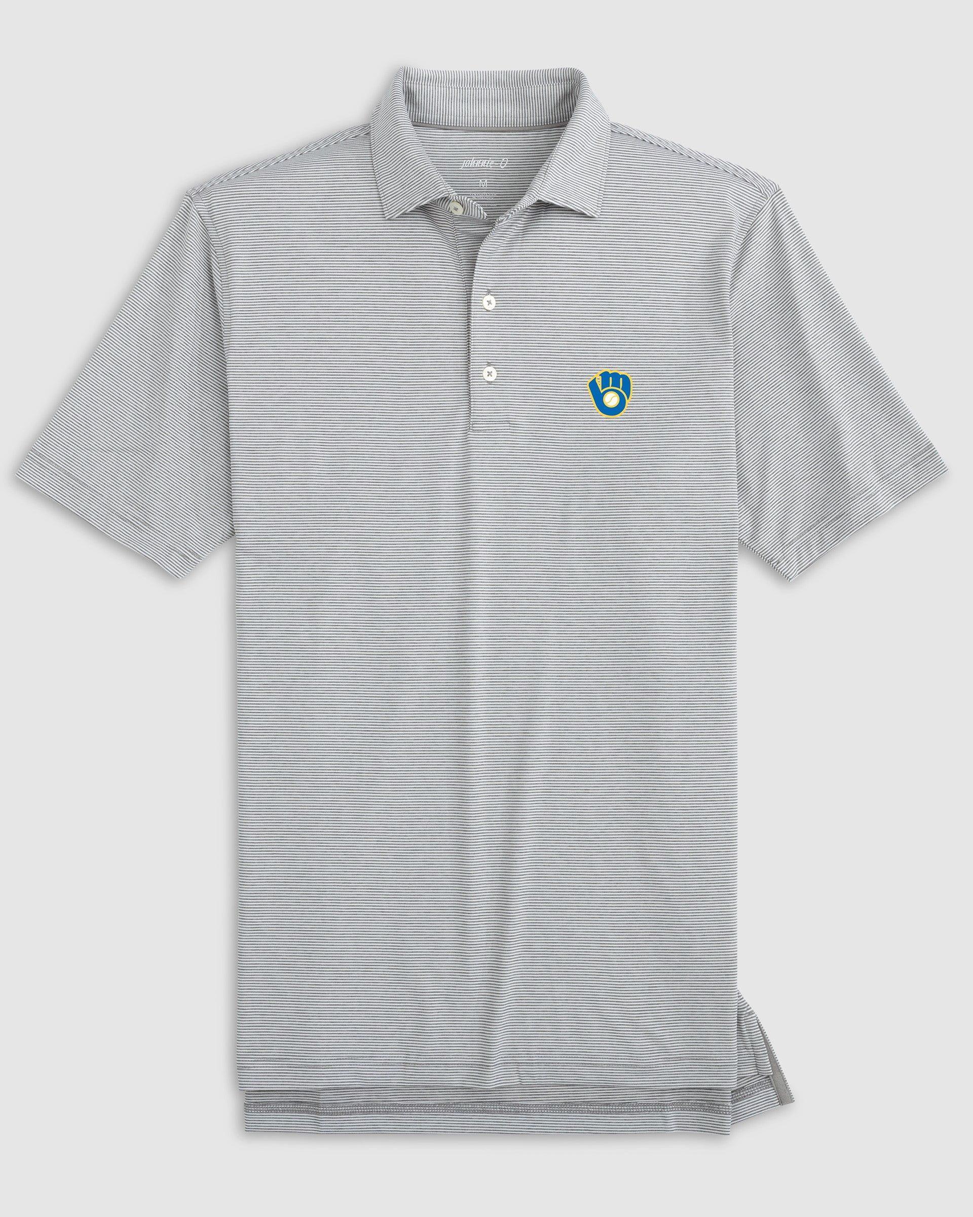 Kansas City Royals Lyndonn Striped Jersey Performance Polo - Cooperstown Logo Product Image