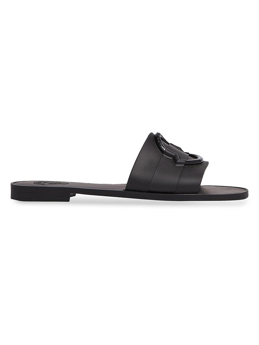 Moncler Womens Mon Logo Slide Sandals Product Image