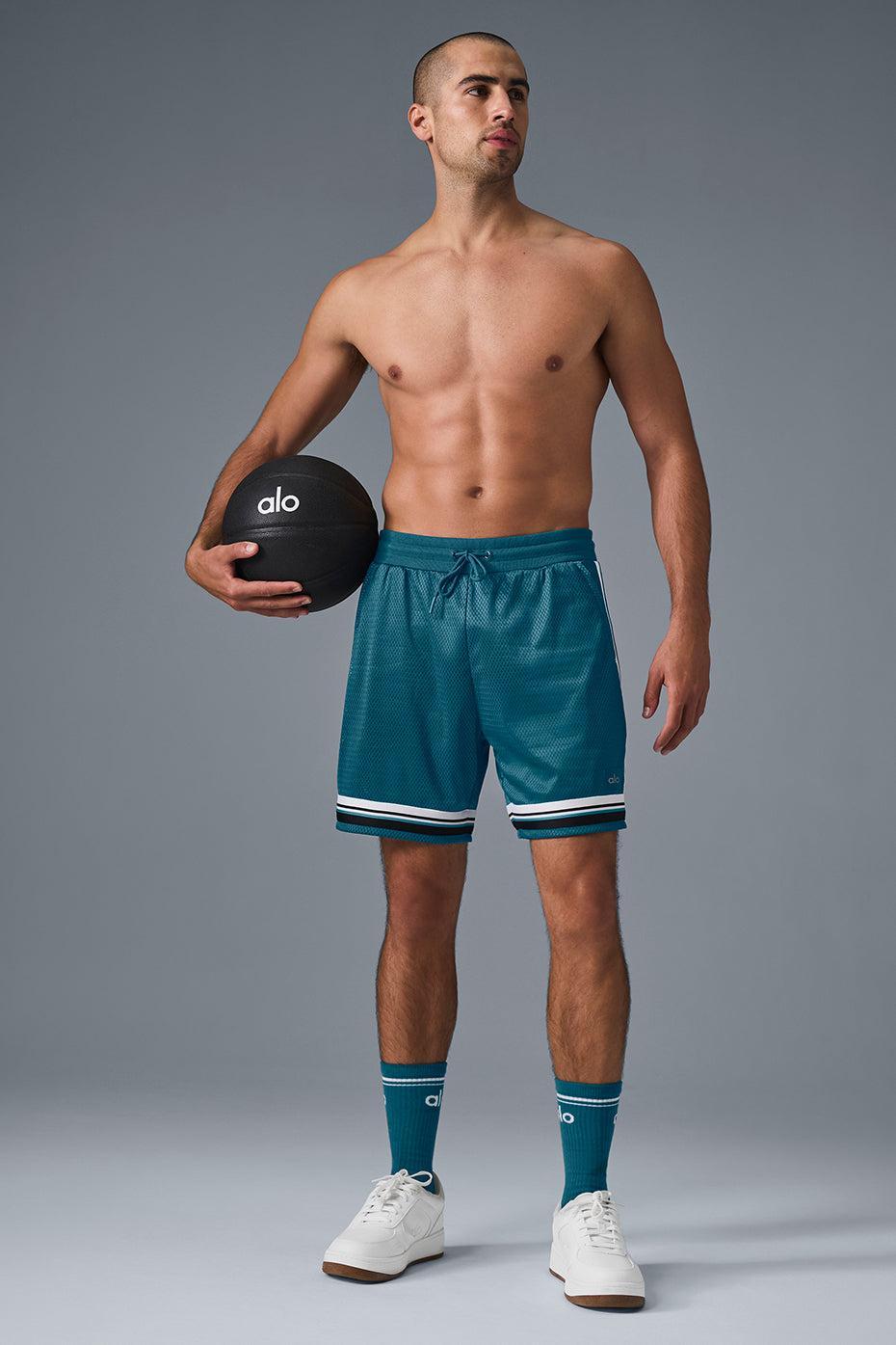 7" Key Mesh Basketball Short - Oceanic Teal Male Product Image