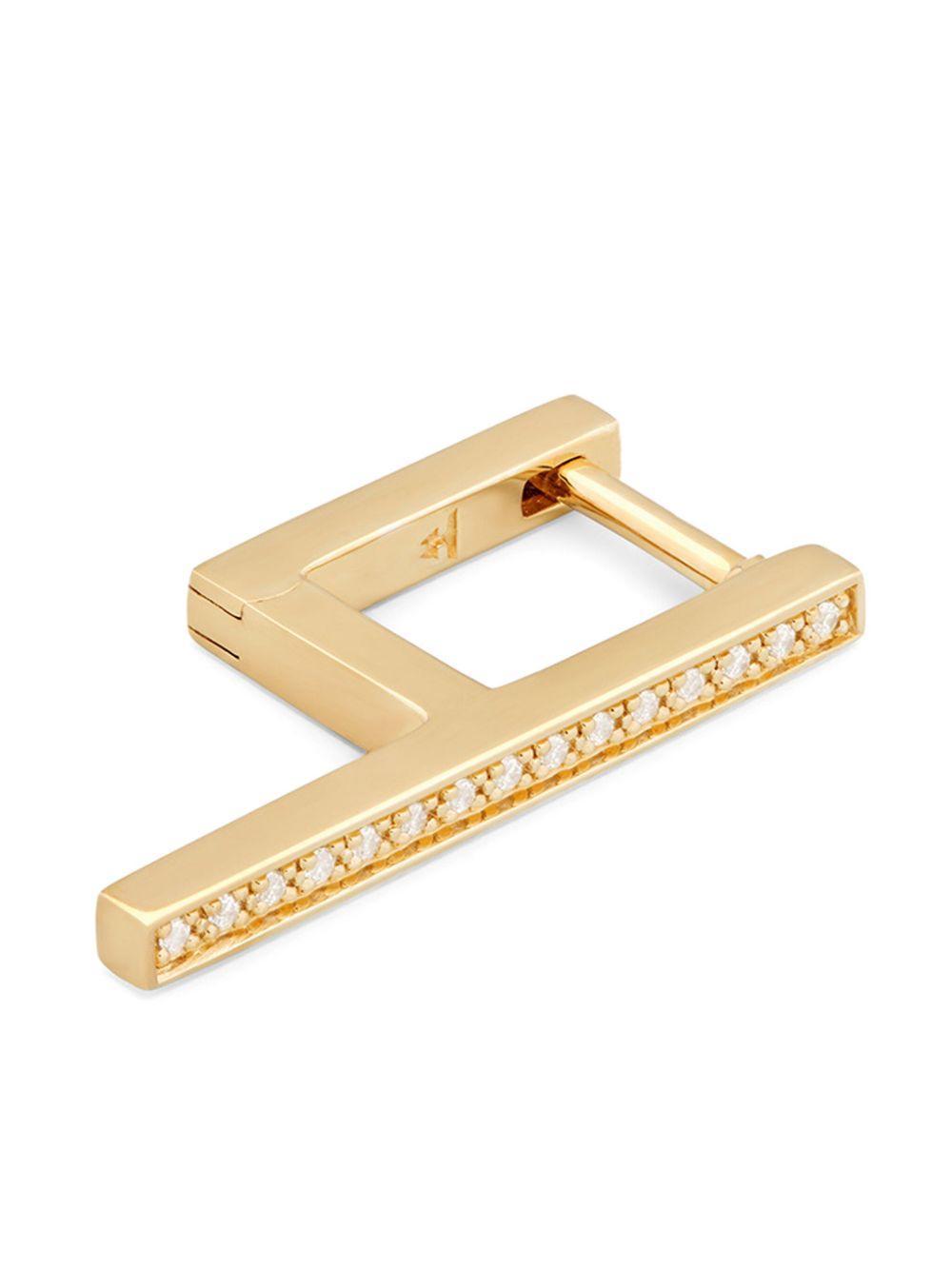 9kt yellow gold Sleek diamond earring Product Image