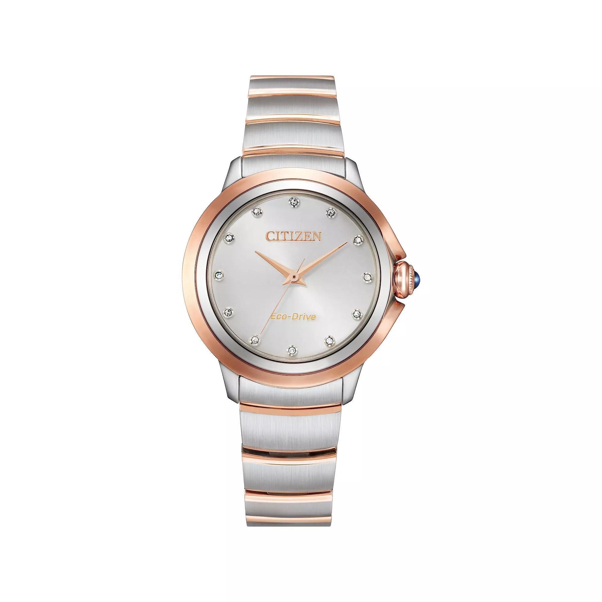 Citizen Eco-Drive Womens Ceci Gold-Tone Stainless Steel Bracelet Watch - EM0952-55A Product Image