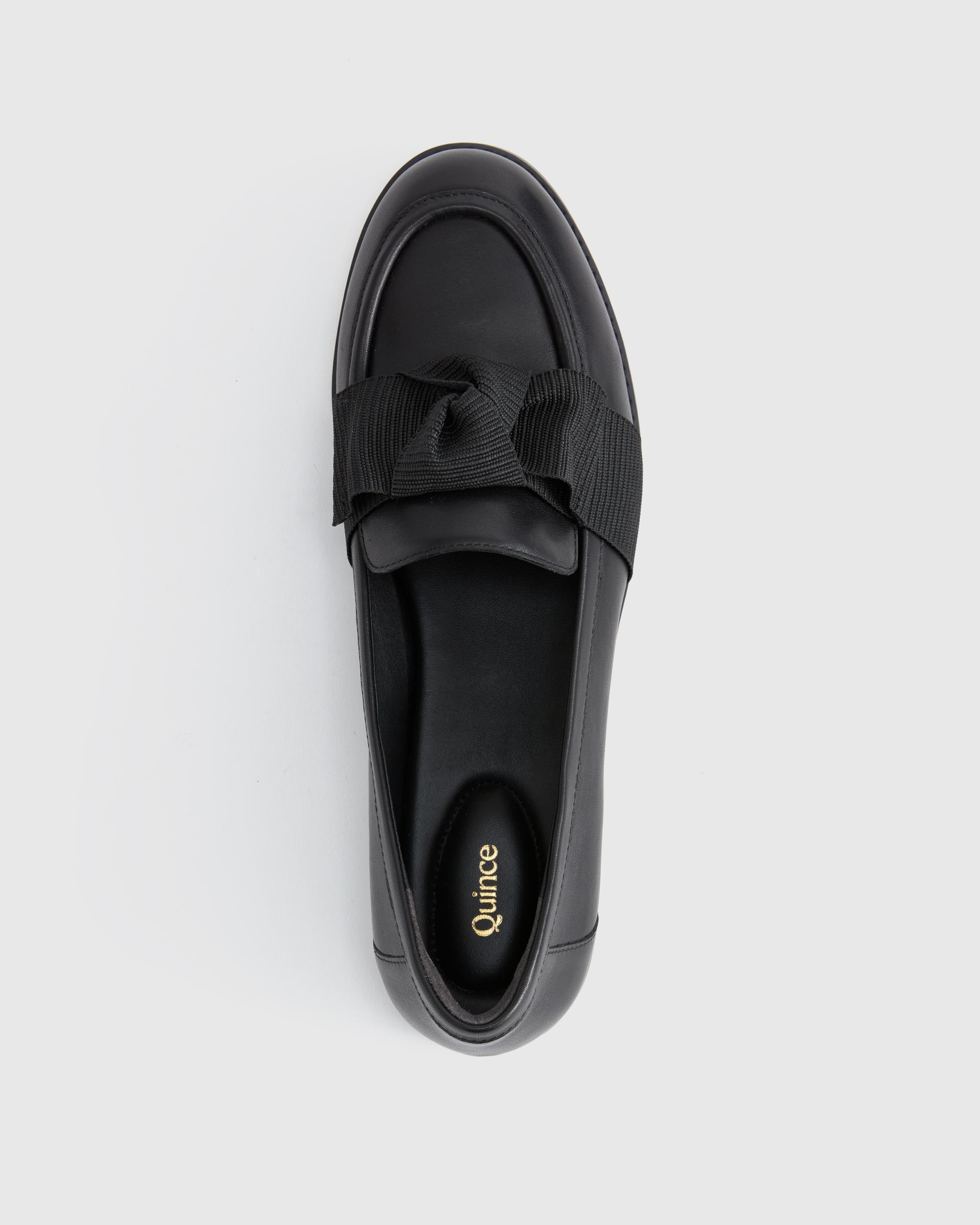 Quince | Women's Italian Leather Bow Penny Loafer Product Image
