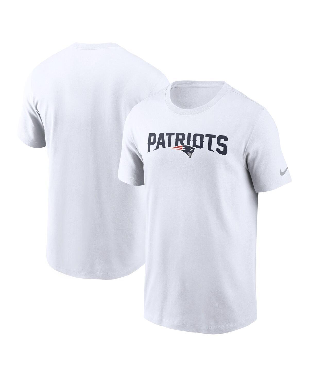 Men's Nike White New England Patriots Primetime Wordmark Essential T-Shirt, Size: XL Product Image