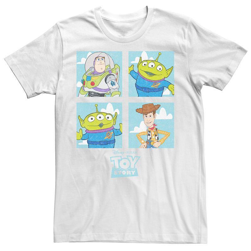 Men's Disney / Pixar's Toy Story Buzz Alien Woody Group Shot Tee, Size: Large, White Product Image