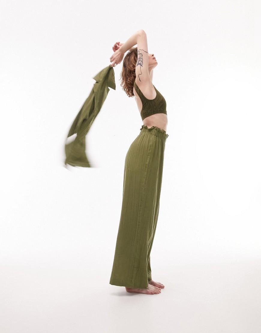Topshop textured beach pants Product Image