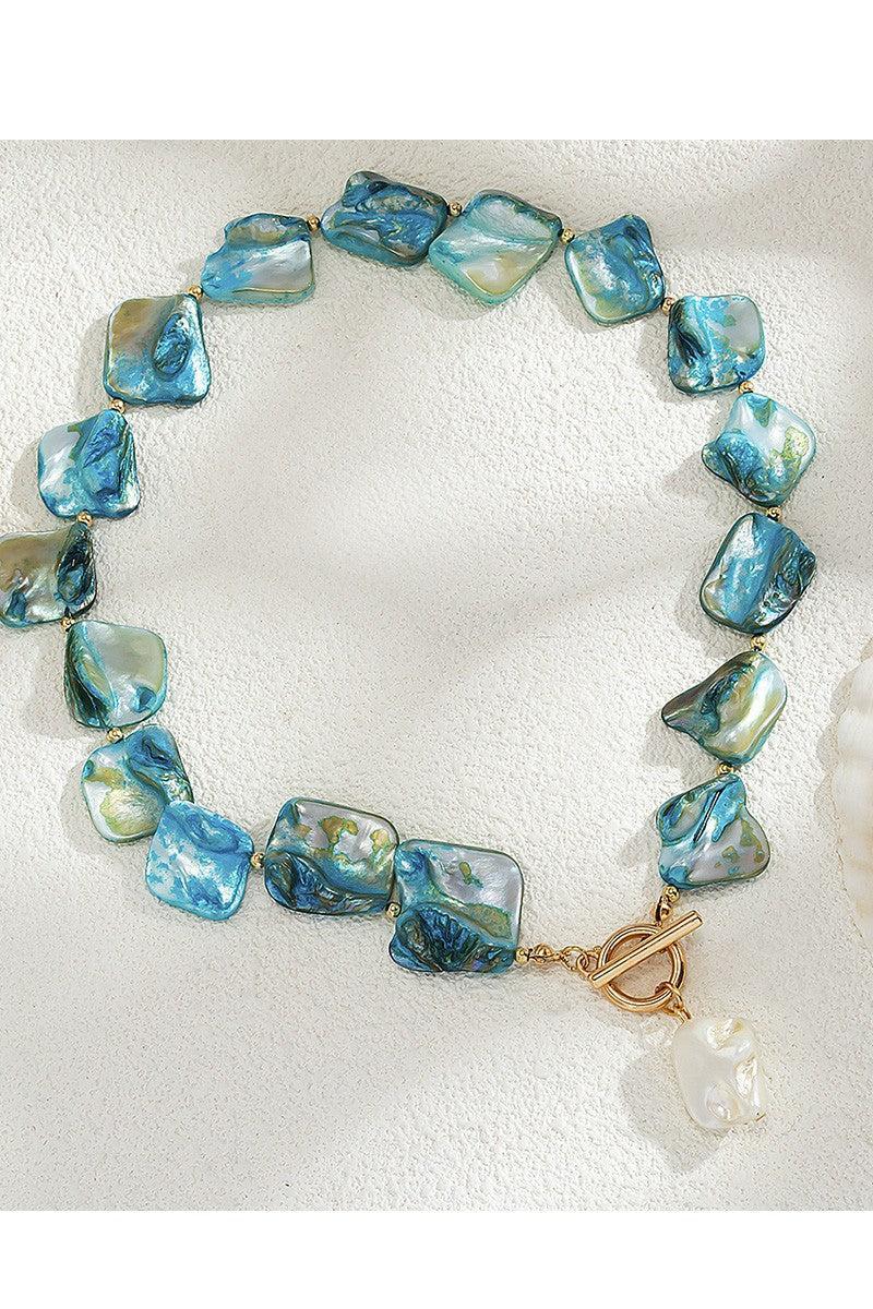 Beach Bum Gem Stone Choker Style Necklace (Mulitple Color Options) Product Image