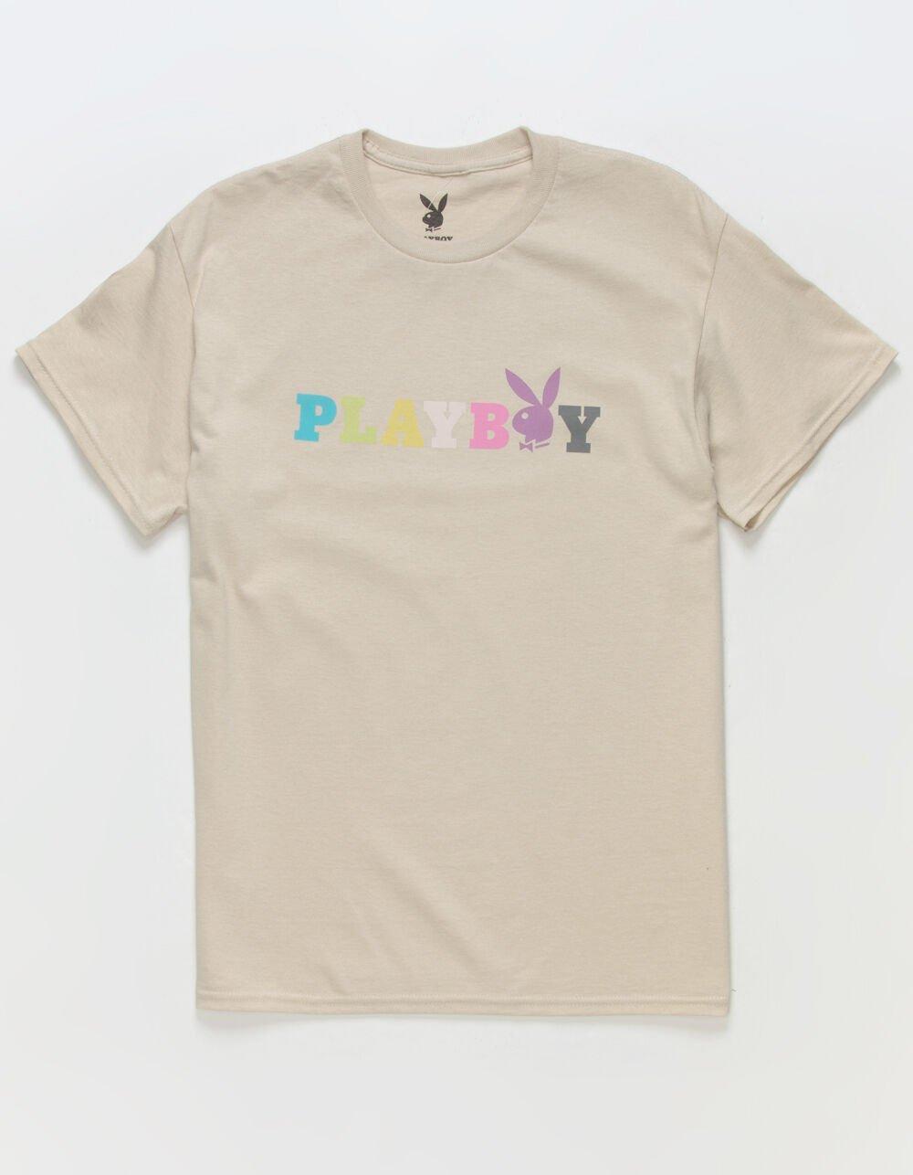 PLAYBOY Pastel Logo Mens Tee - SAND Product Image