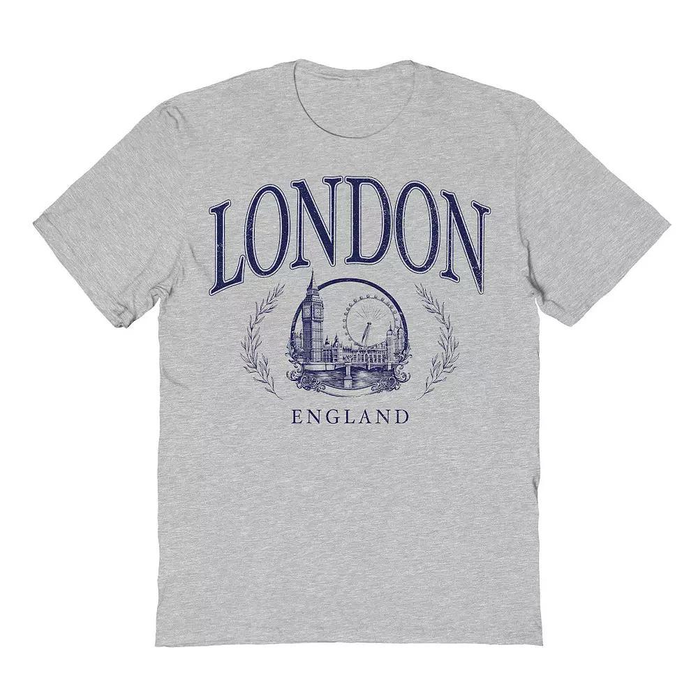 Men's London Blue Graphic Tee, Size: Large, Sport Gray Product Image