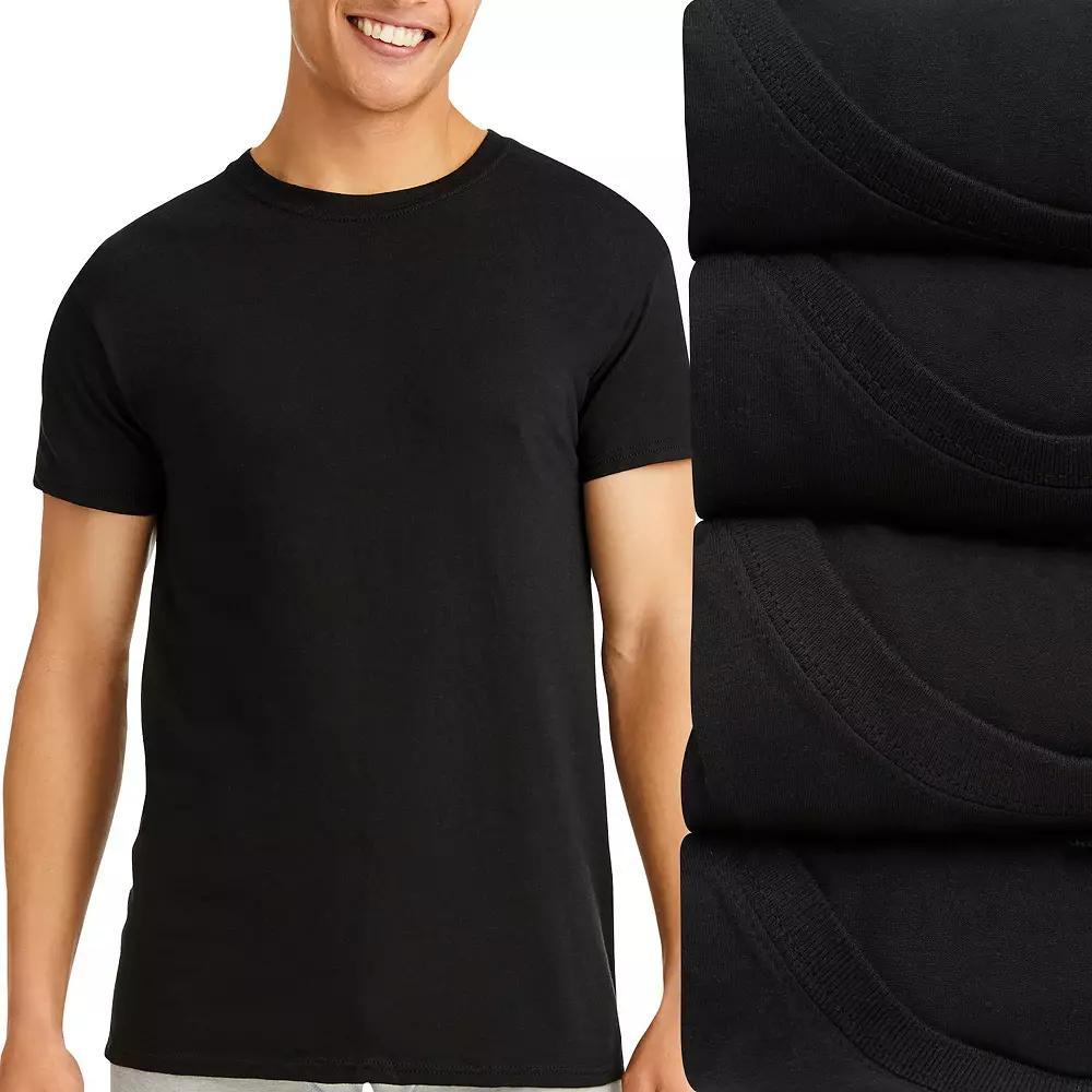 Hanes Ultimate 4-Pack Men's Comfort Fit Cotton Stretch Crewneck Undershirt, Size: XXL, White Product Image