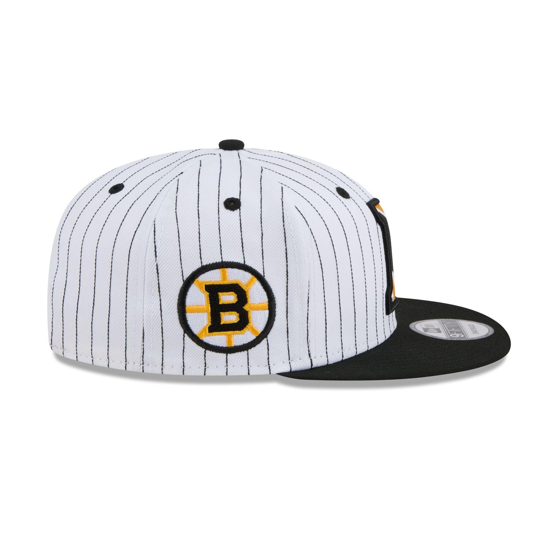Boston Bruins Deceptor Pinstripe 9FIFTY Snapback Hat Male Product Image